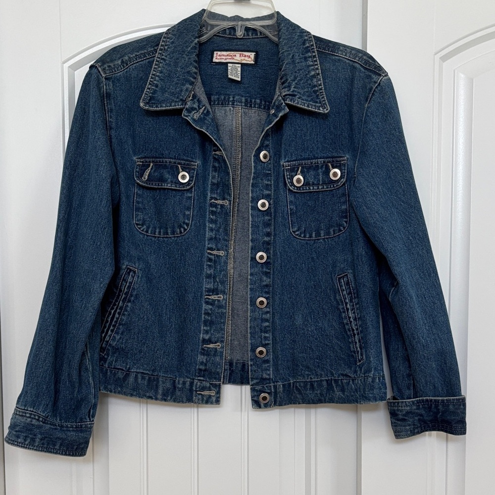 Jamaica bay denim jean jacket. Size PL. buttons and pockets. Gently used